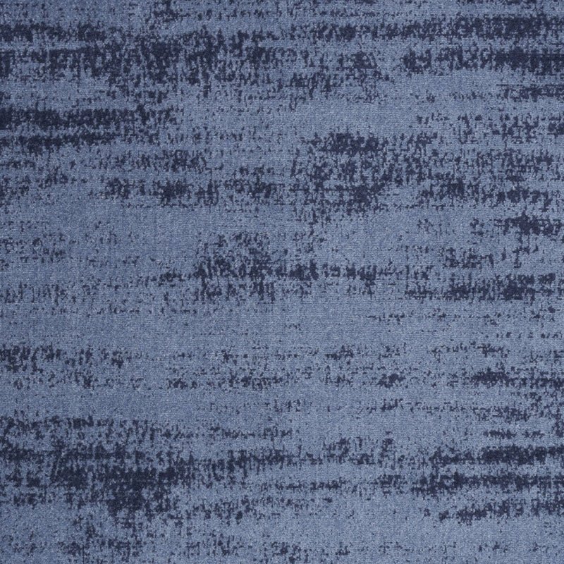Denim and navy abstract area rug with distressed horizontal stripe effect