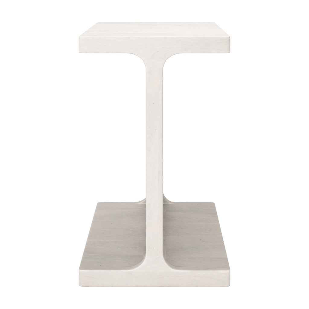 20" Natural Solid Wood Pedestal End Table