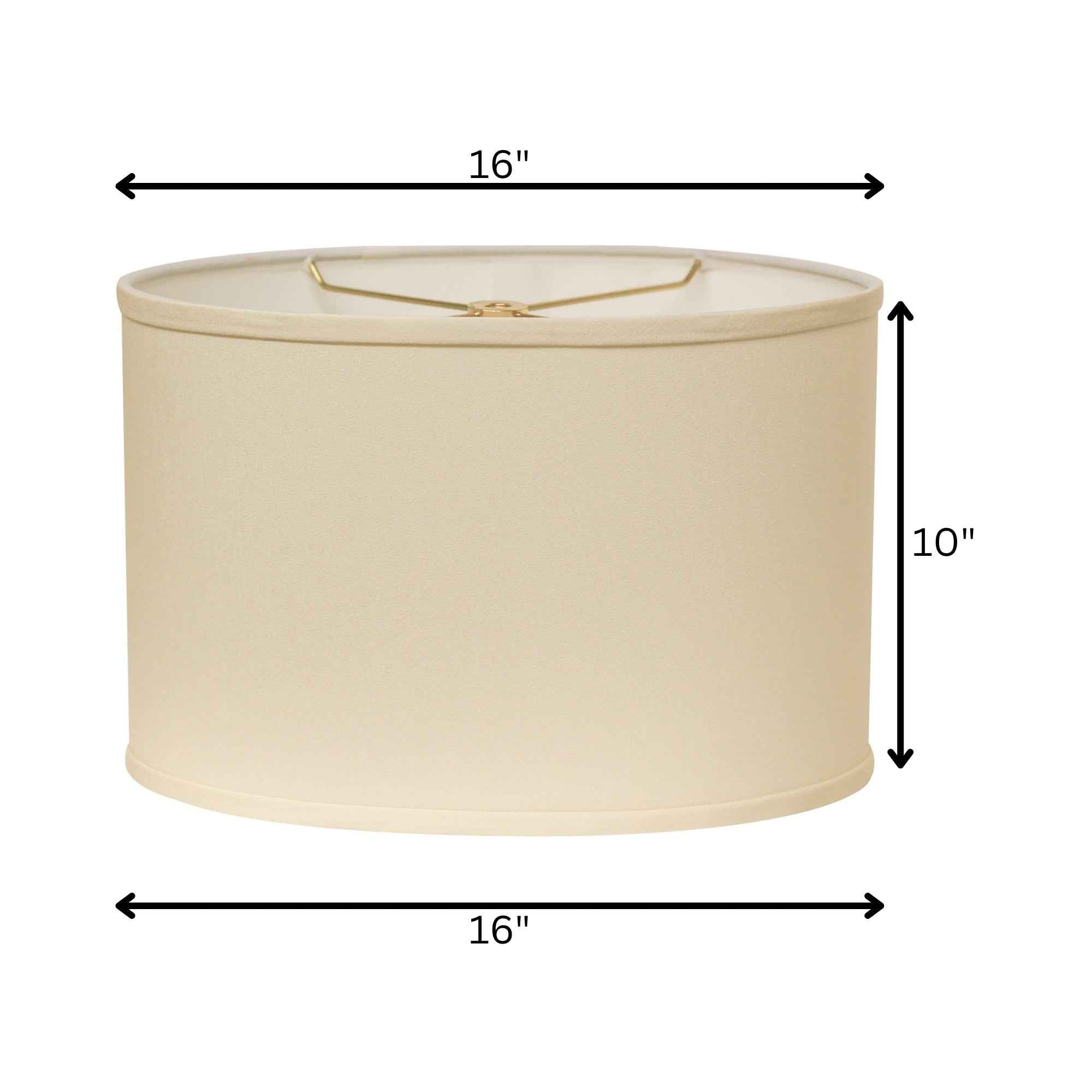 Ivory No Slub Innsbruck Oval Lamp Shade