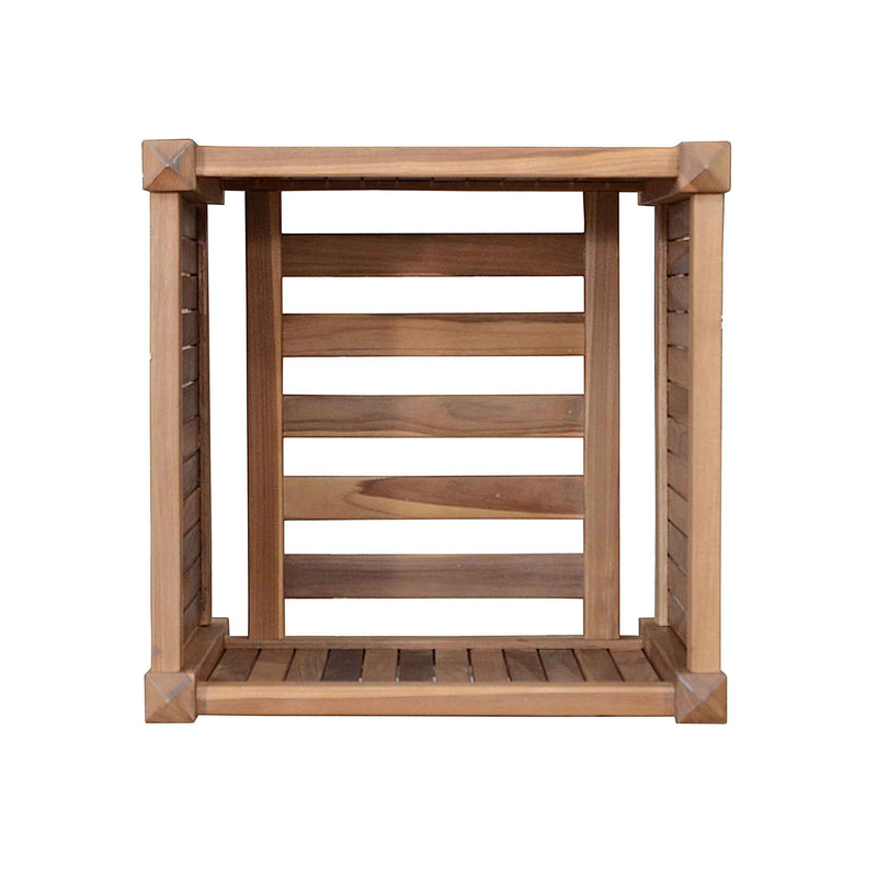 22" Natural Solid Wood Indoor Outdoor Square Planter Box