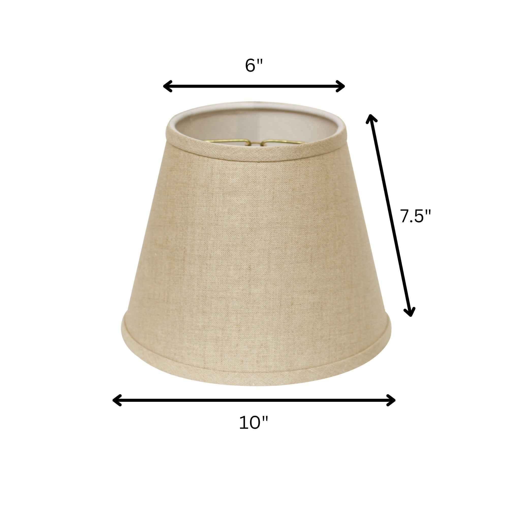 Dark Brown Linen Empire Lamp Shade