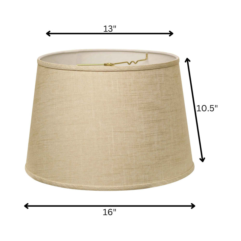16" Light Wheat Rounded Empire Slanted Linen Lampshade
