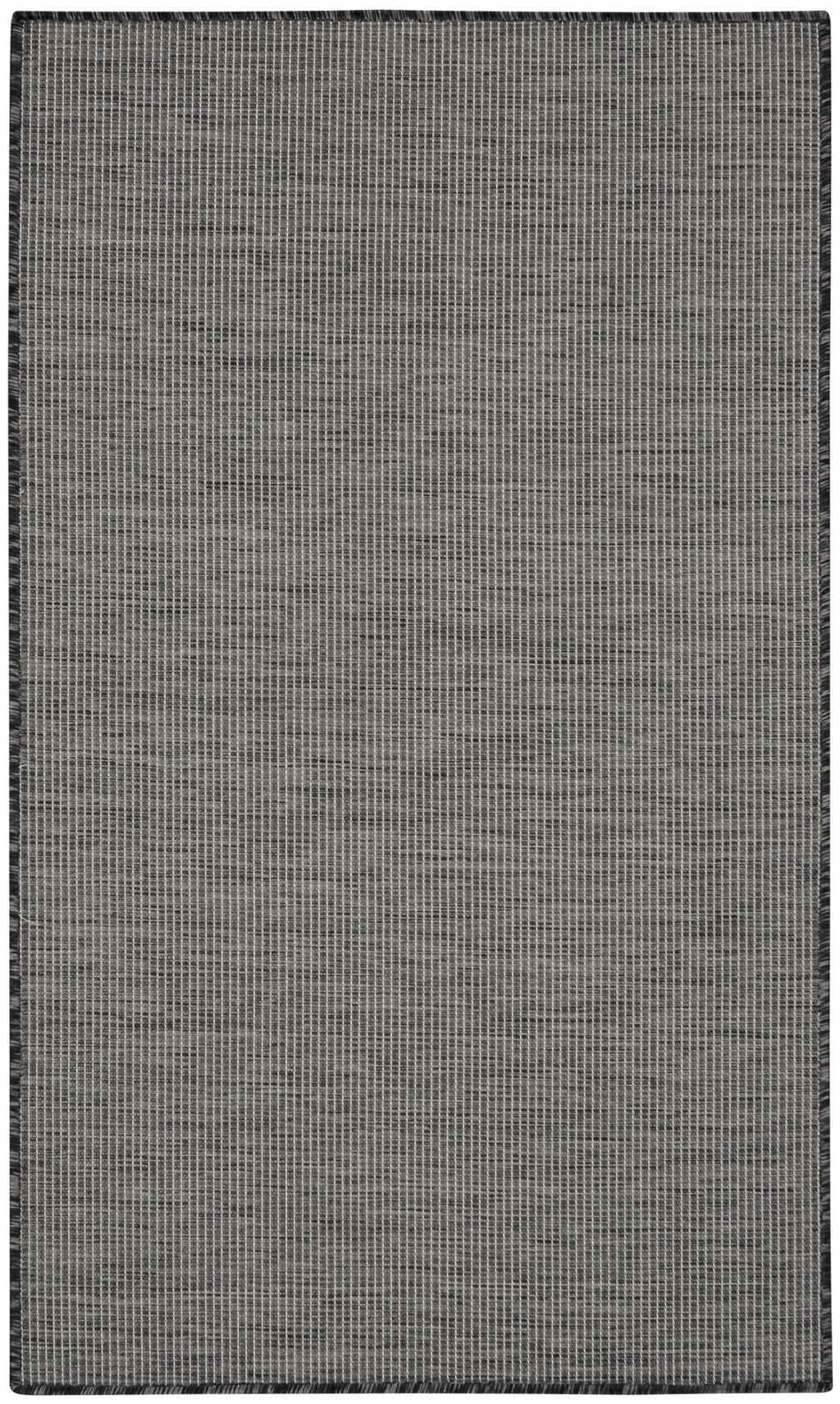 3' X 5' Charcoal And Ivory Indoor Outdoor Area Rug