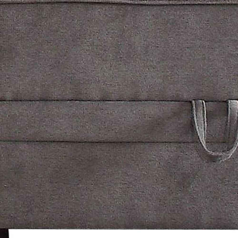 30" Gray Velvet Storage