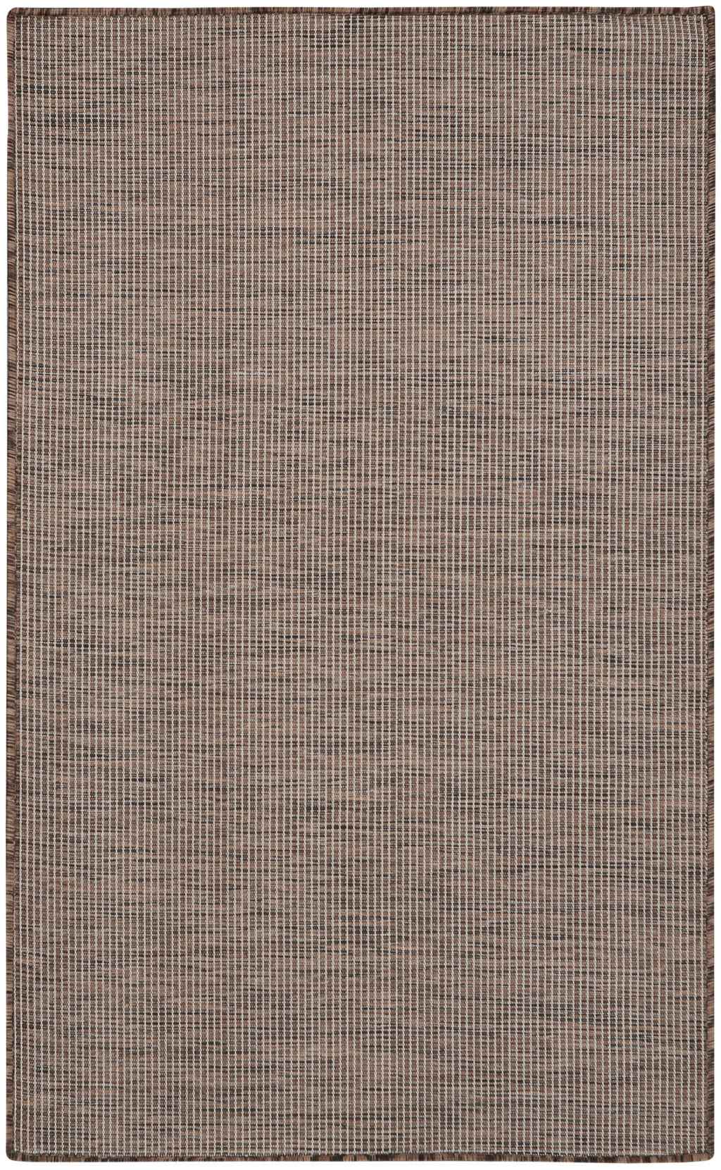 3' X 5' Natural Ivory And Brown Indoor Outdoor Area Rug