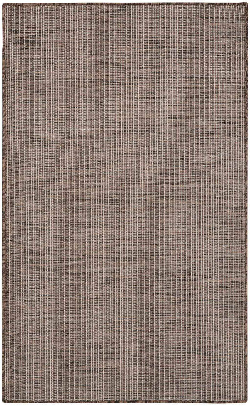 3' X 5' Natural Ivory And Brown Indoor Outdoor Area Rug