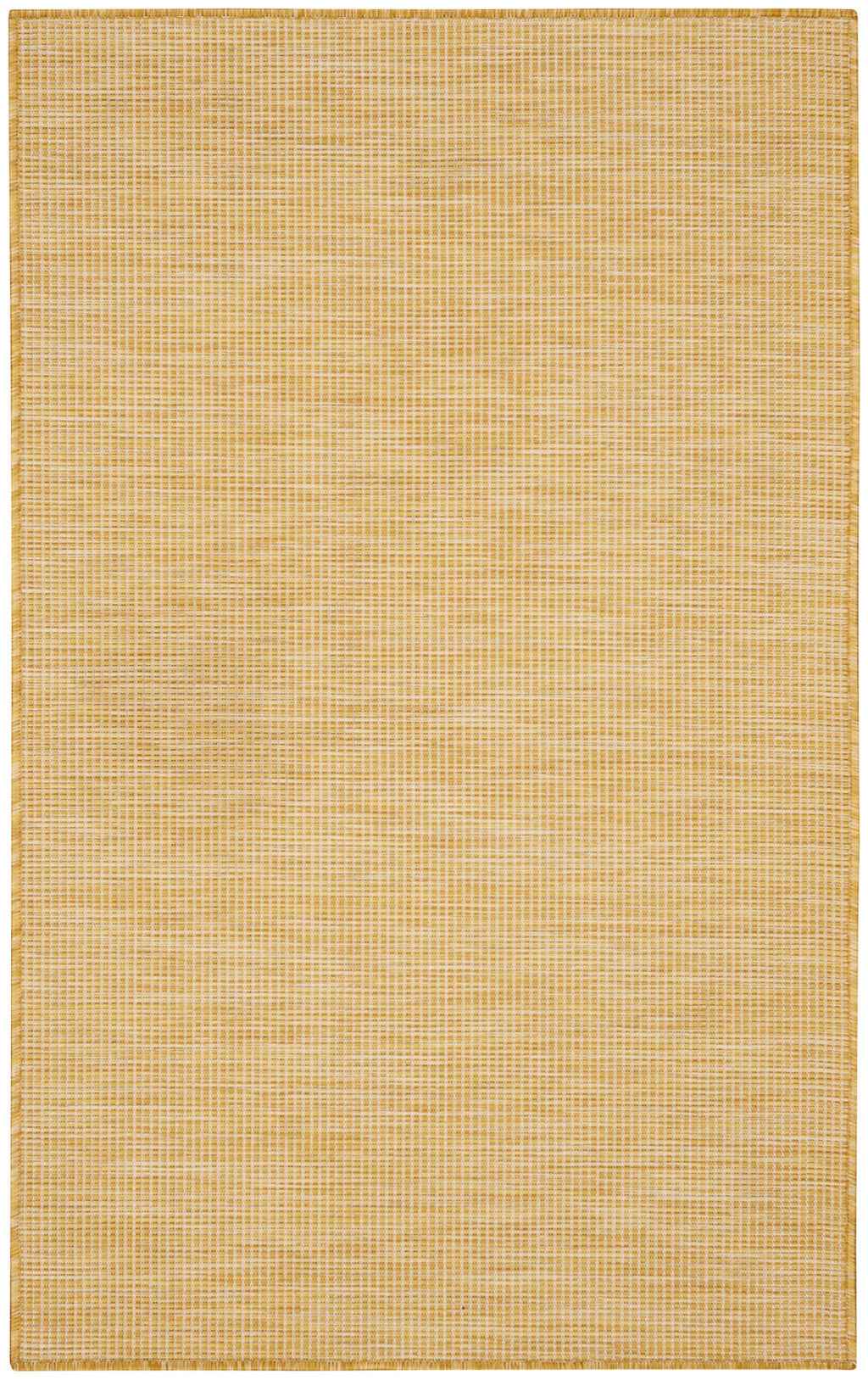 3' X 5' Yellow And Ivory Indoor Outdoor Area Rug
