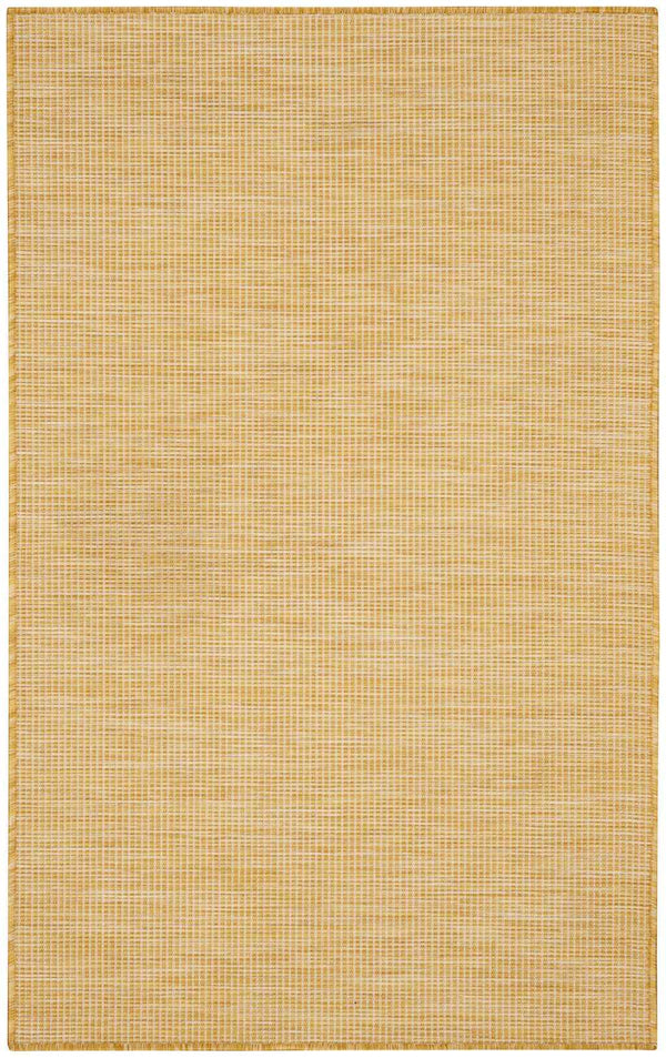 3' X 5' Yellow And Ivory Indoor Outdoor Area Rug