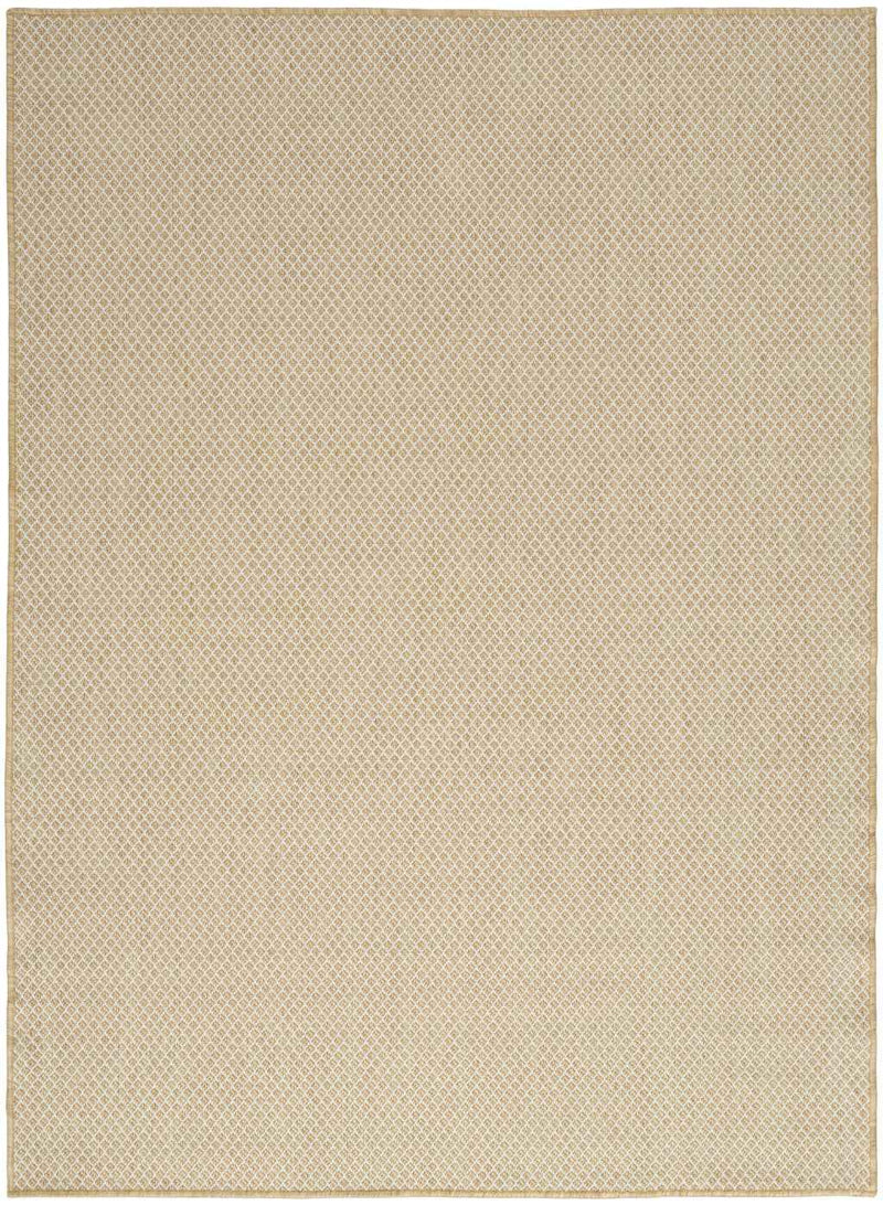 4' X 6' Natural And Ivory Geometric Indoor Outdoor Area Rug