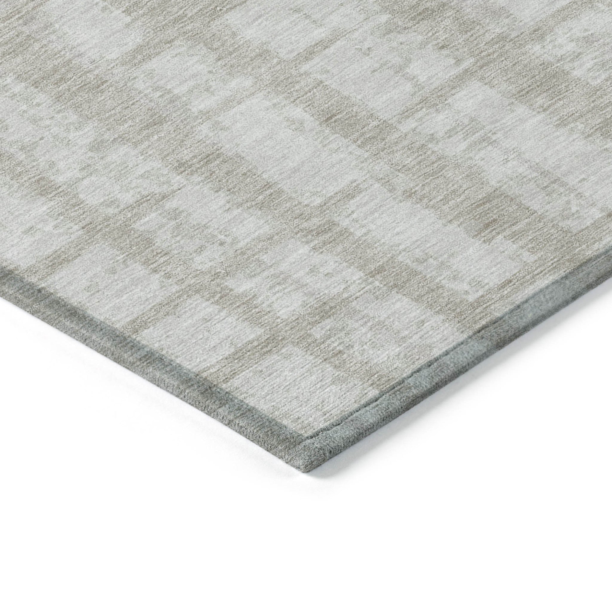 5' X 8' Taupe And Beige Striped Washable Indoor Outdoor Area Rug - Sports & Outdoor