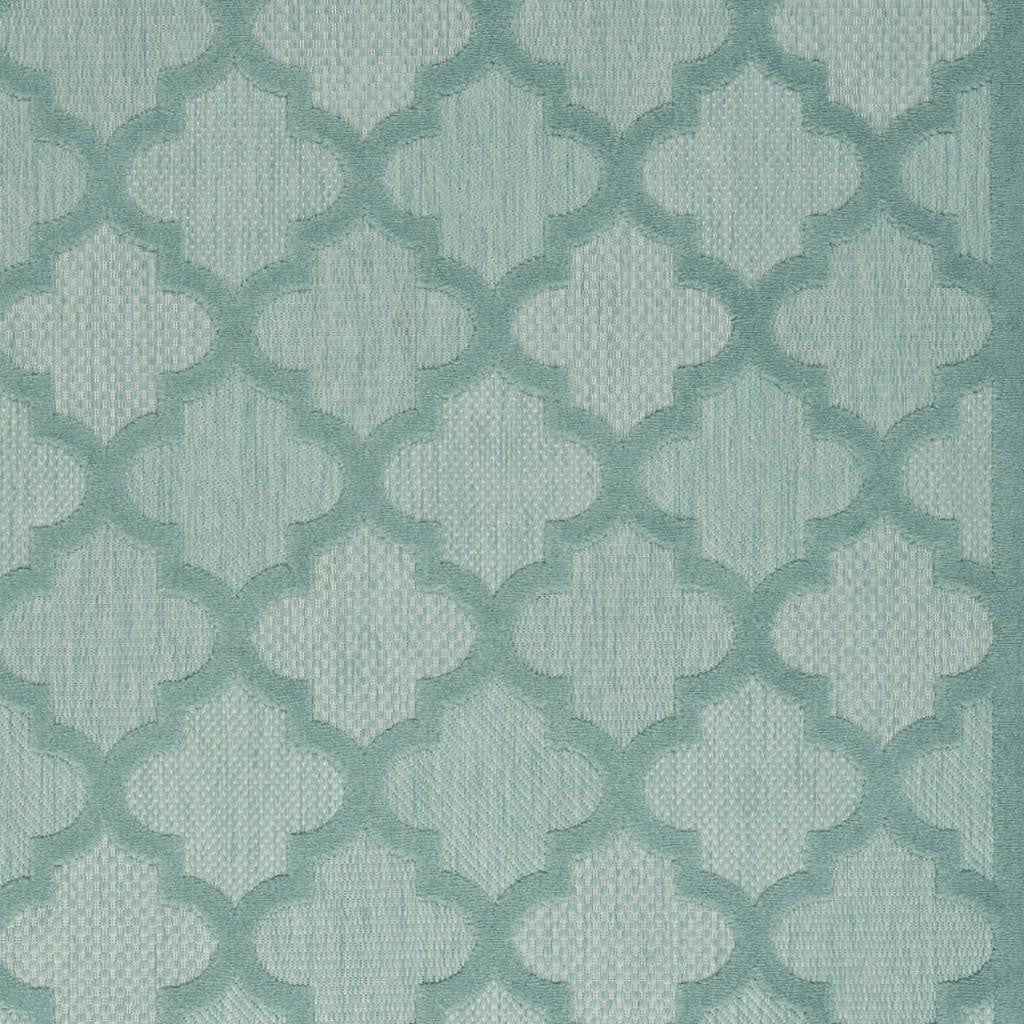 5' X 7' Aqua Indoor Outdoor Area Rug