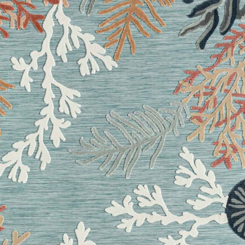 8' X 10' Blue And White Indoor Outdoor Area Rug