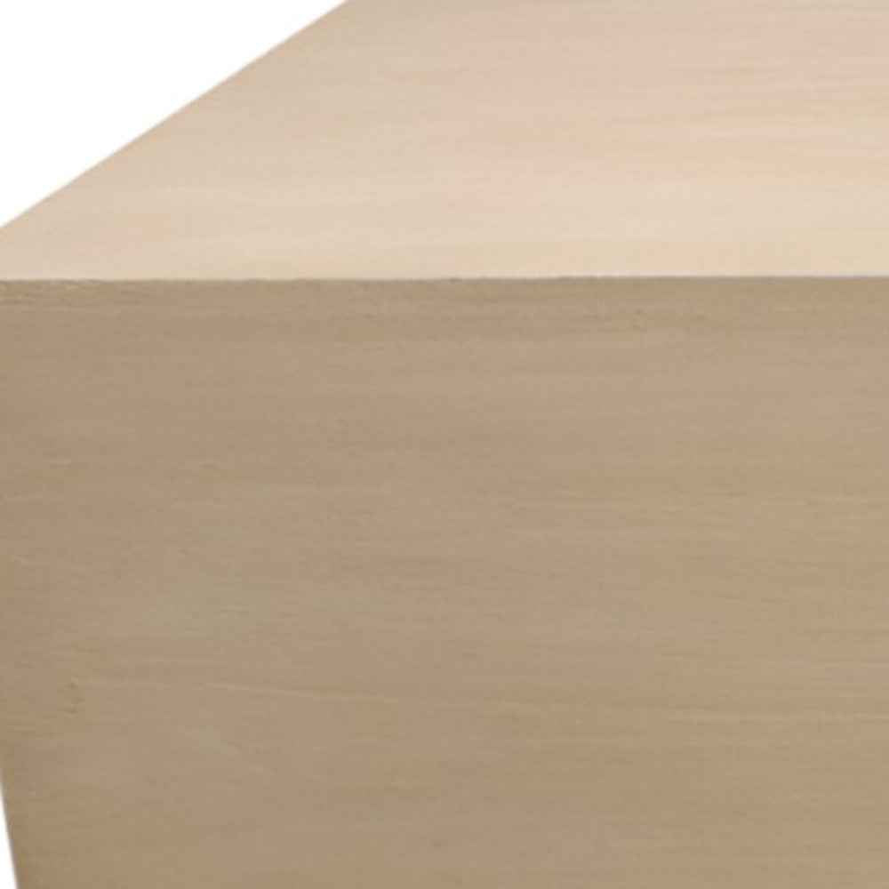 66" Natural Solid Wood Distressed Coffee Table