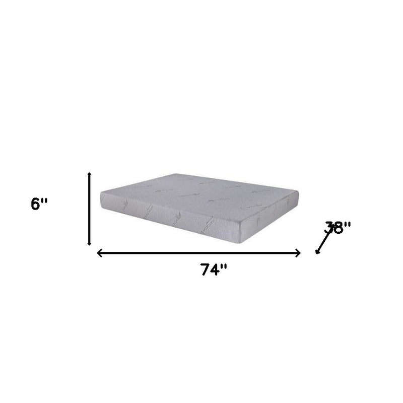 6" Twin Aloe Vera Infused Medium Memory Foam Mattress - Bed & Bath