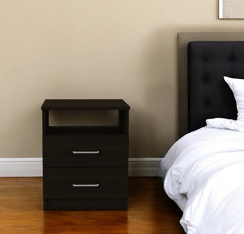 20" Wood Two Drawer Nightstand - Bed & Bath