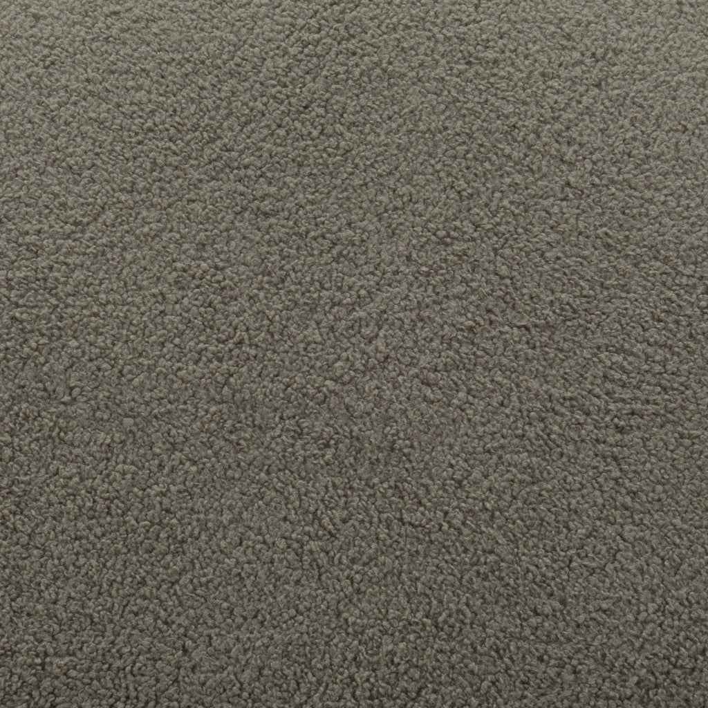 30" Khaki And Black Faux Shearling And Upholstered Slipper Chair