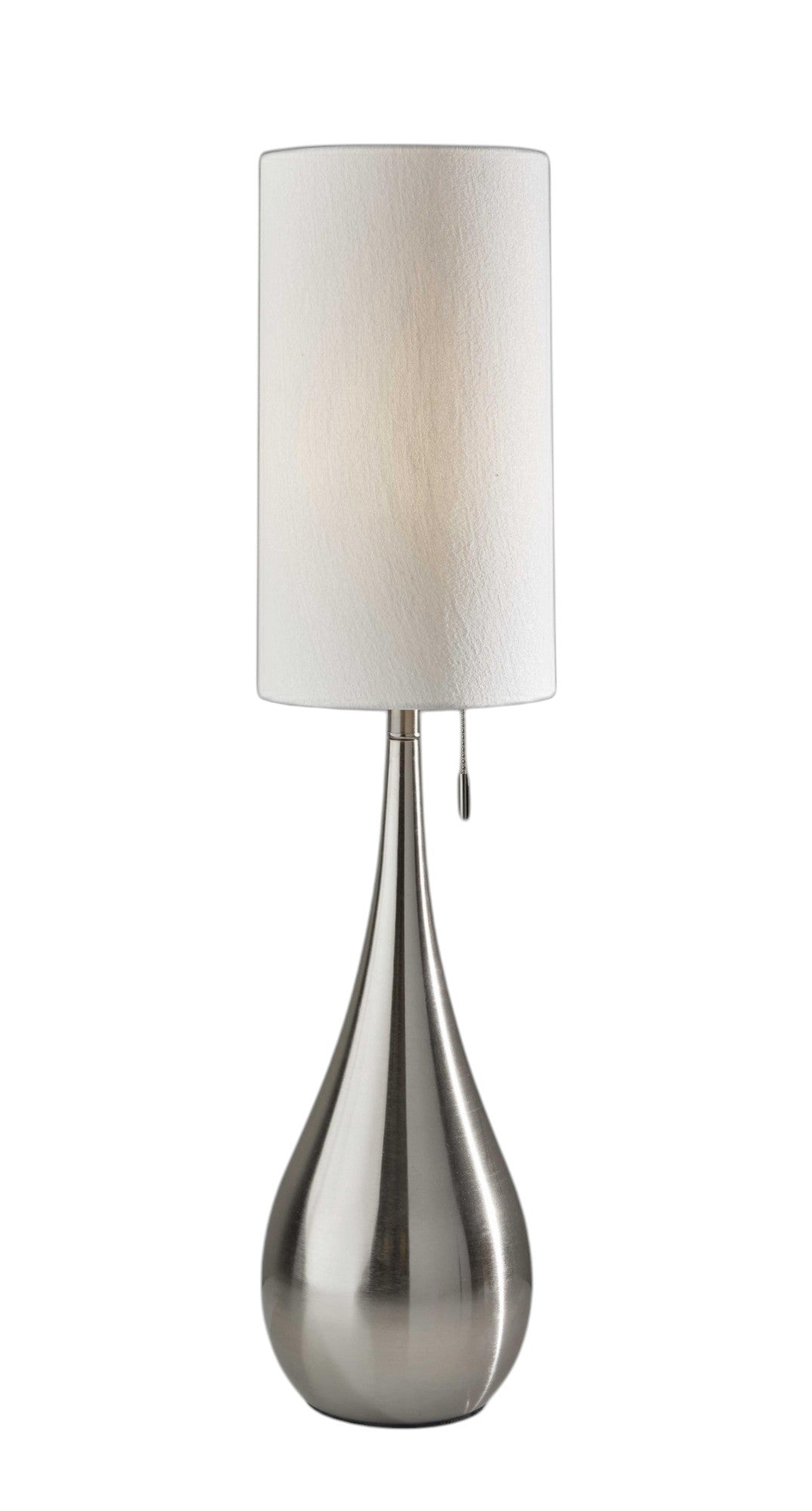 35" Brushed Steel Metal Teardrop Table Lamp - Lighting