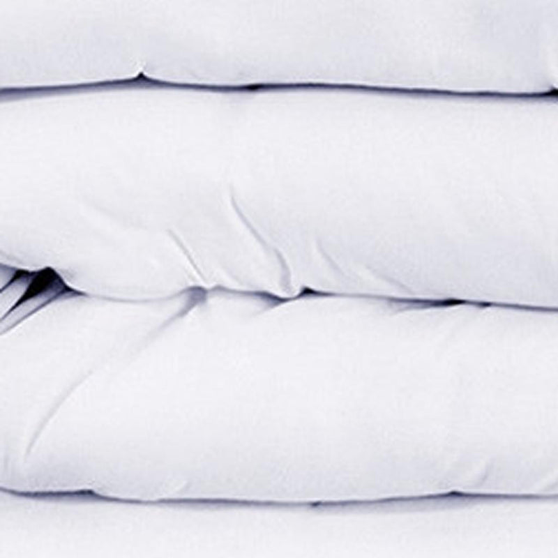 White duvet cover set fabric folds with stitching and overlapping layers