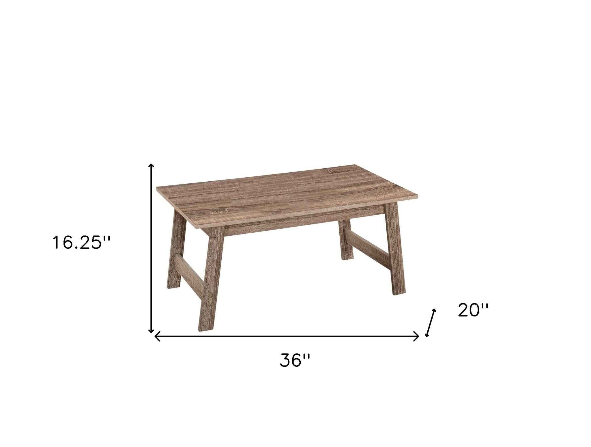 Set of Three 36" Taupe Coffee Table