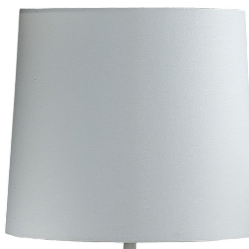 17" White Pineapple Table Lamp With Empire Shade - Lighting