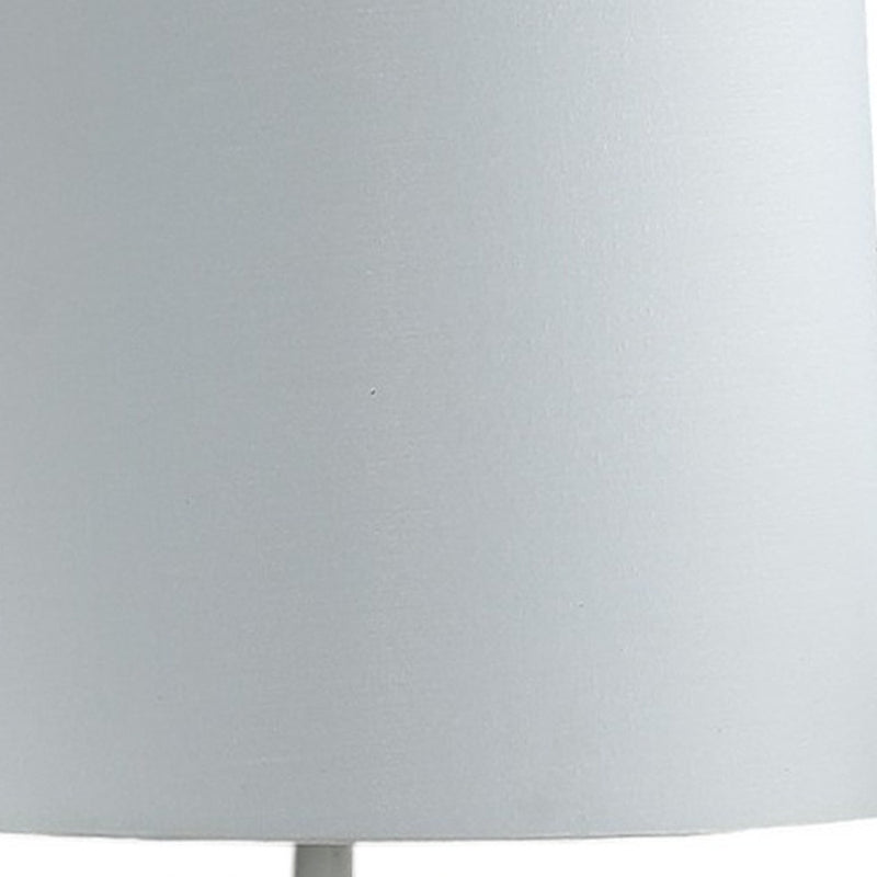 17" White Pineapple Table Lamp With Empire Shade - Lighting