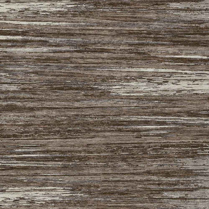 3' X 5' Brown And Ivory Striped Washable Indoor Outdoor Area Rug