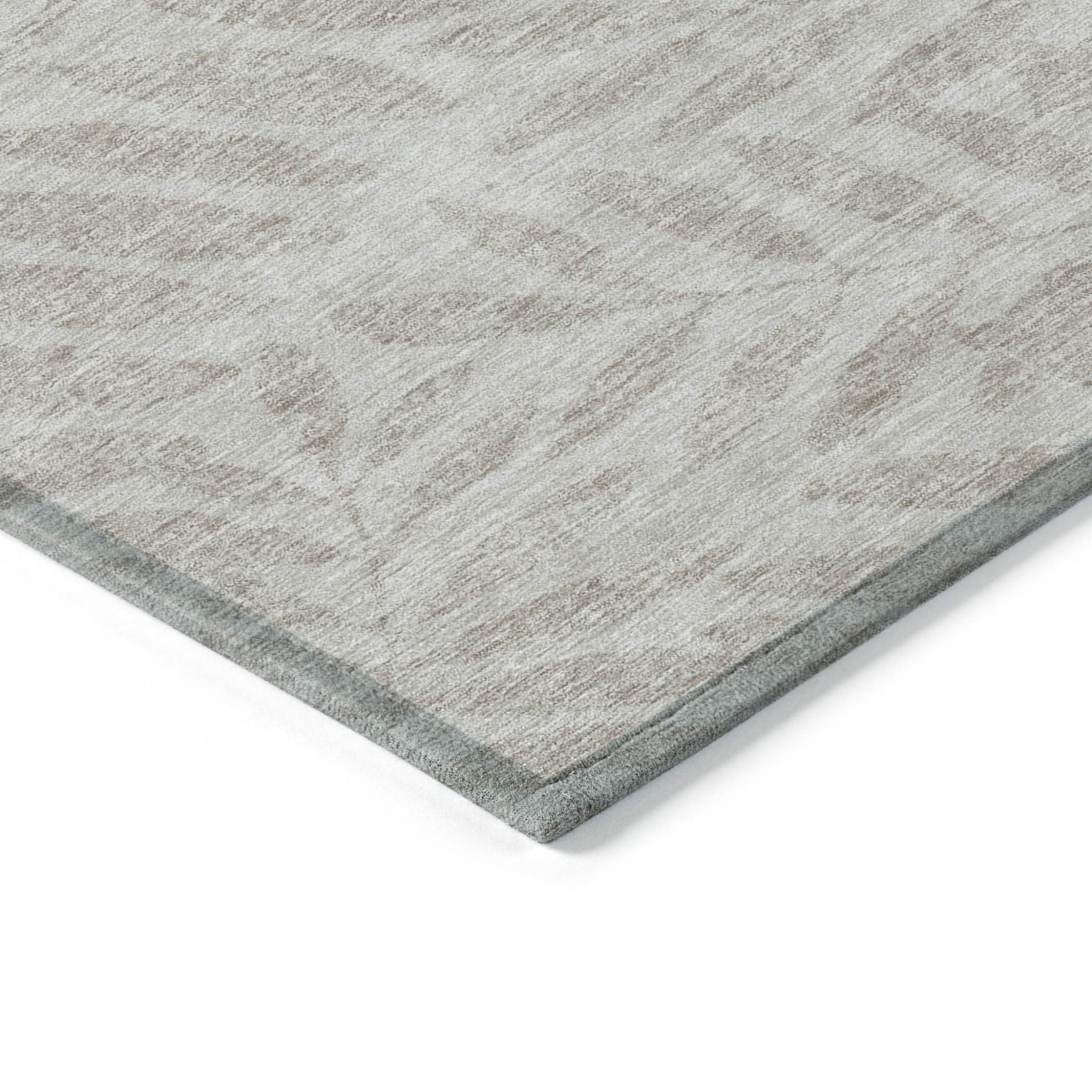 5' X 8' Taupe And Beige Floral Washable Indoor Outdoor Area Rug - Outdoor
