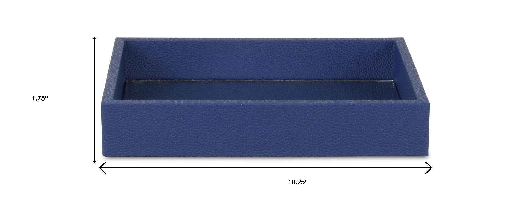 10" Navy Blue Rectangular Wood Handmade Tray