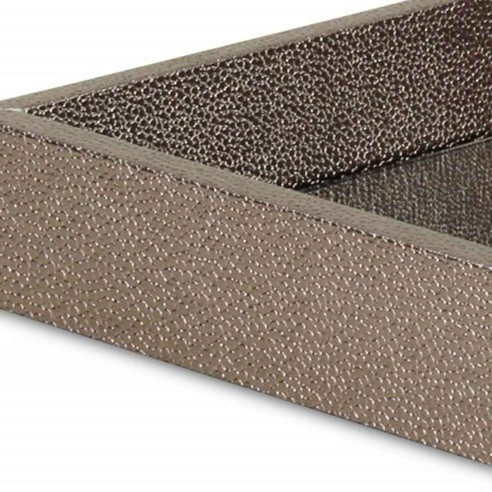 10" Gray Rectangular Wood Handmade Tray