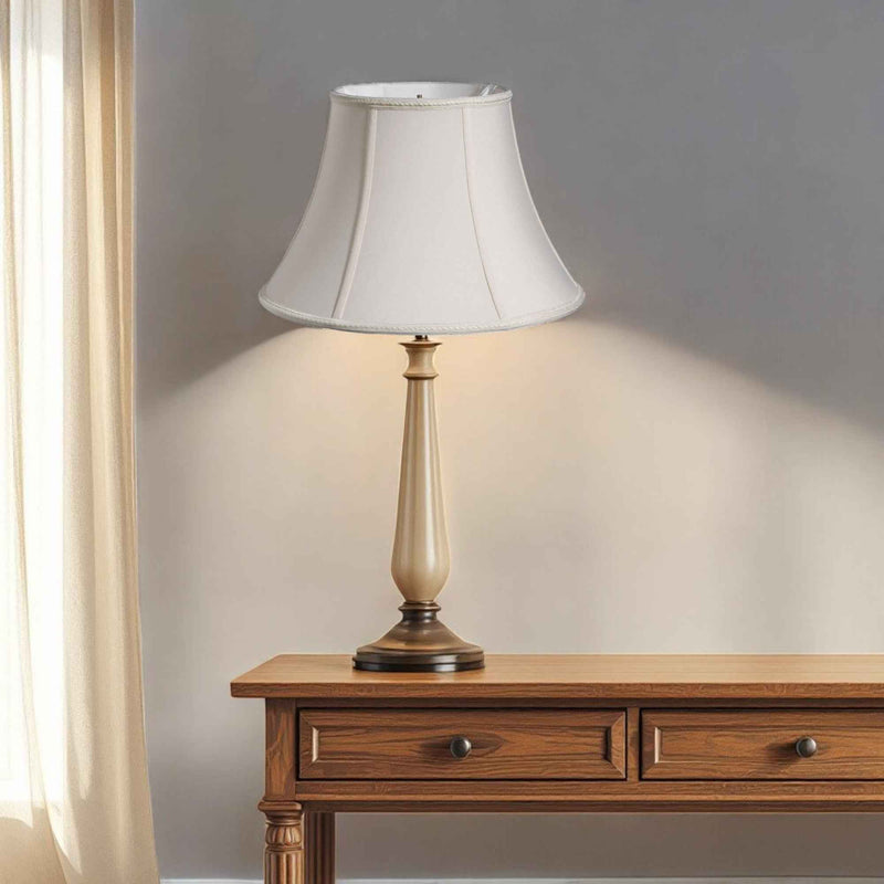 Cream Shantung Silk Bell Lamp Shade