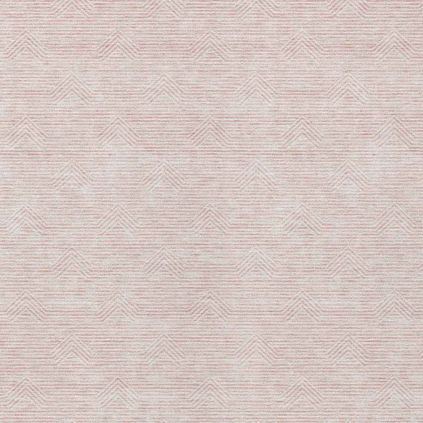 5' X 8' Pink And Gray Geometric Washable Indoor Outdoor Area Rug