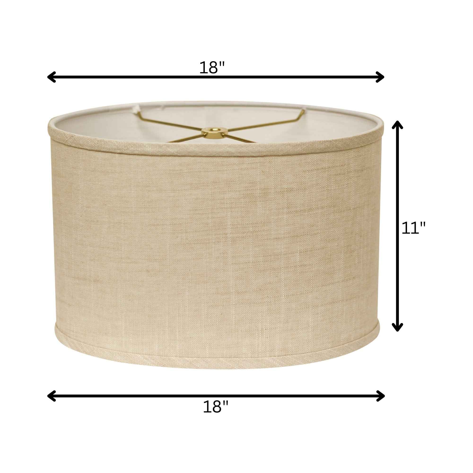 Light Yellow Linen Oval Lamp Shade