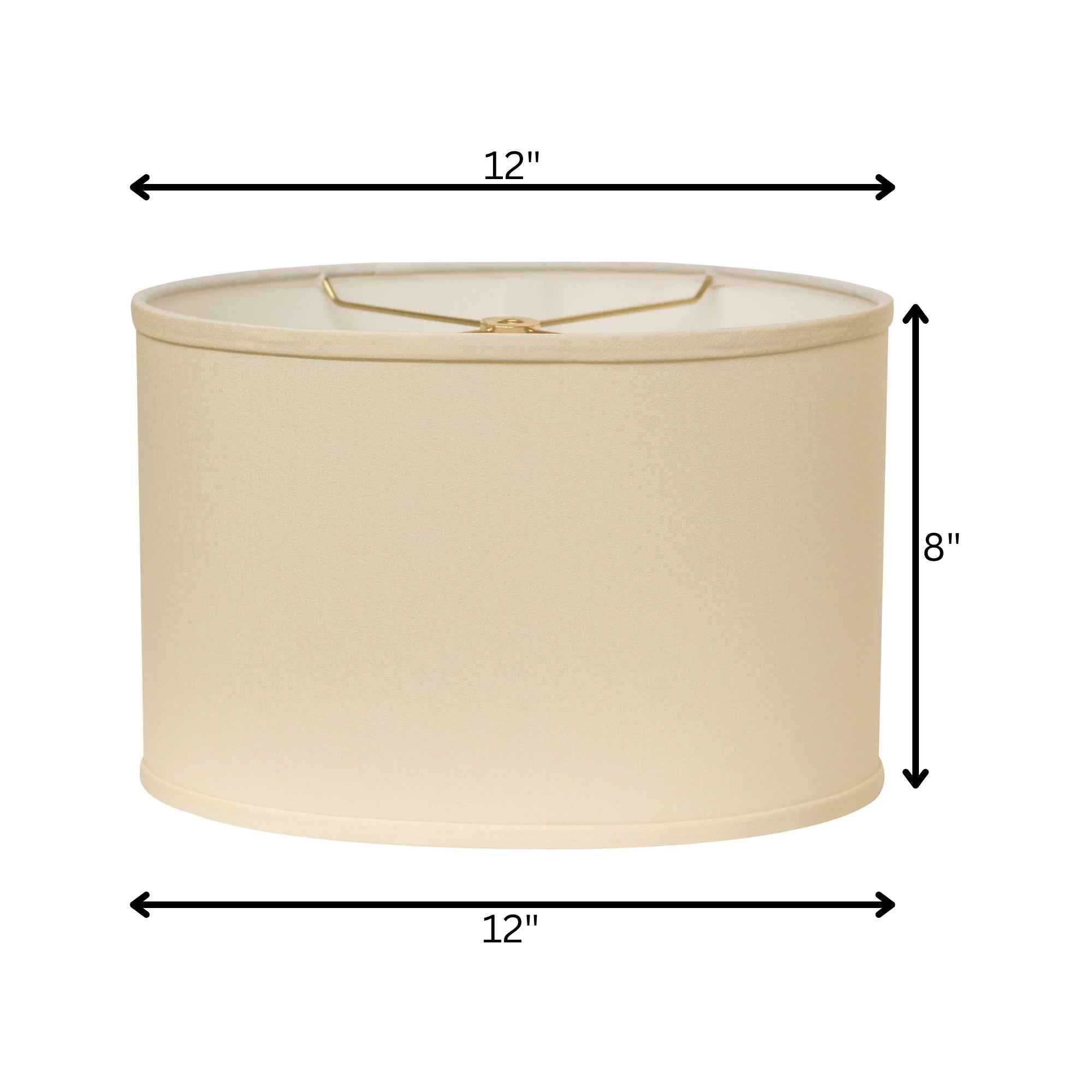 Ivory No Slub Innsbruck Oval Lamp Shade