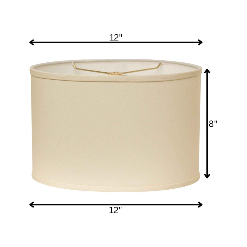 Ivory No Slub Innsbruck Oval Lamp Shade