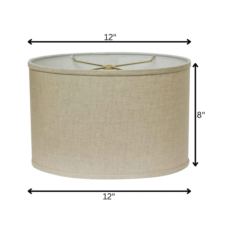 Dark Brown Linen Oval Lamp Shade