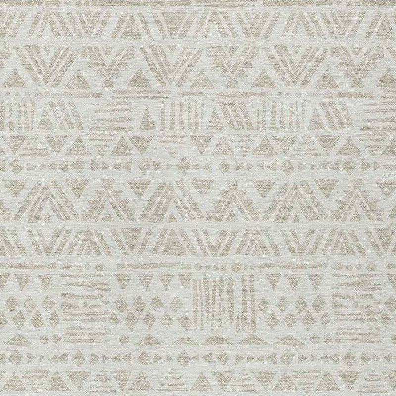 3' X 5' Ivory And Beige Southwestern Washable Indoor Outdoor Area Rug
