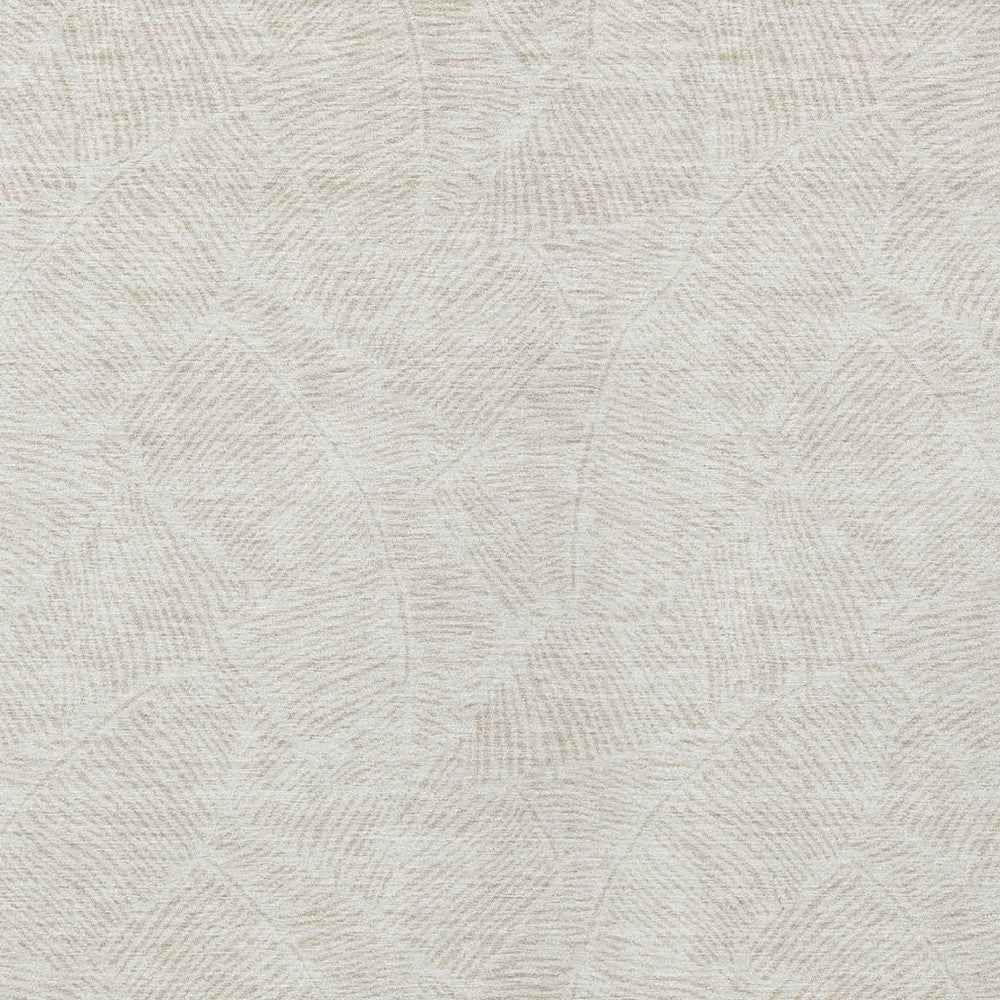 3' X 5' Ivory And Beige Floral Washable Indoor Outdoor Area Rug