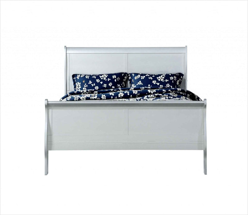 Off White Solid Wood Twin Bed Frame