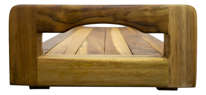 29" Natural Teak Bath Tray and Seat with Handles - Bed & Bath