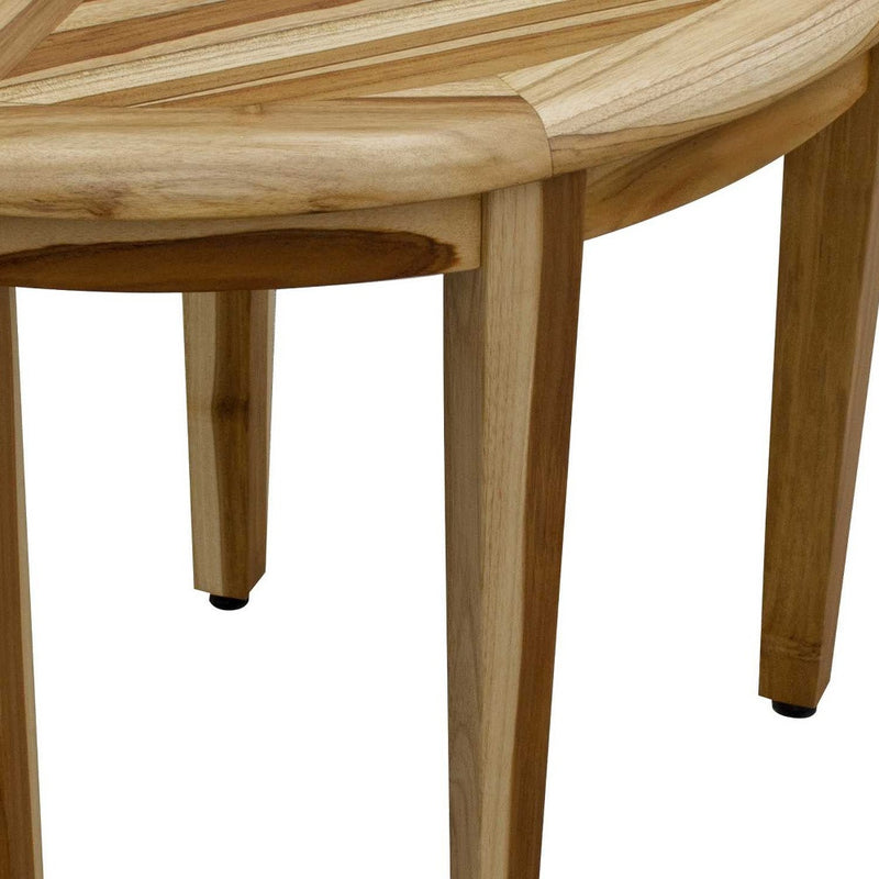 23" Natural Teak Corner Shower Bench - Bed & Bath