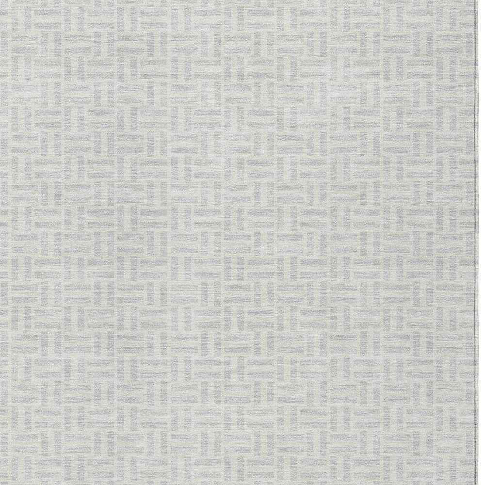 3' X 5' Silver And Gray Geometric Washable Indoor Outdoor Area Rug