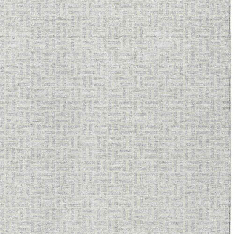 3' X 5' Silver And Gray Geometric Washable Indoor Outdoor Area Rug
