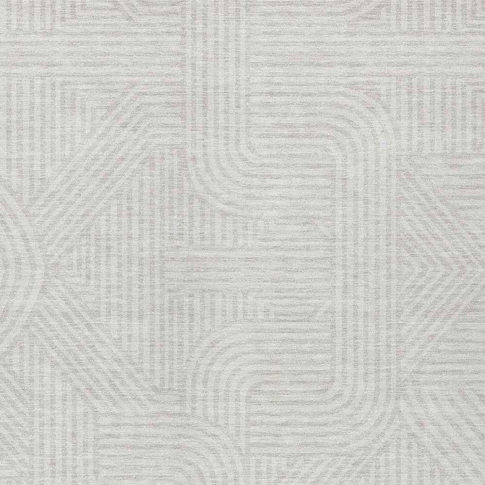 5' X 8' Ivory And Gray Abstract Washable Indoor Outdoor Area Rug
