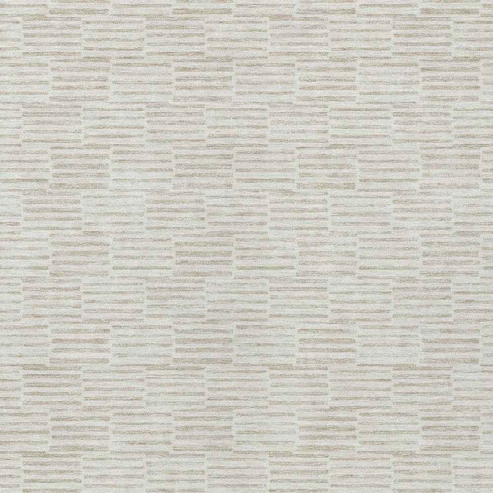 9' X 12' Ivory And Beige Geometric Washable Indoor Outdoor Area Rug