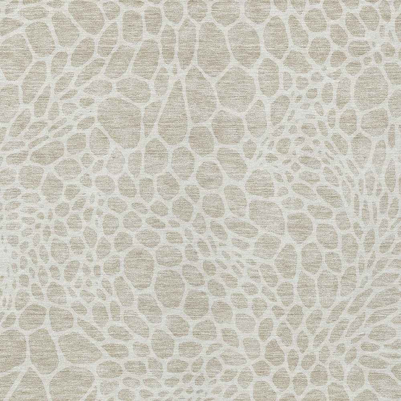 10' X 14' Beige And Ivory Geometric Washable Indoor Outdoor Area Rug