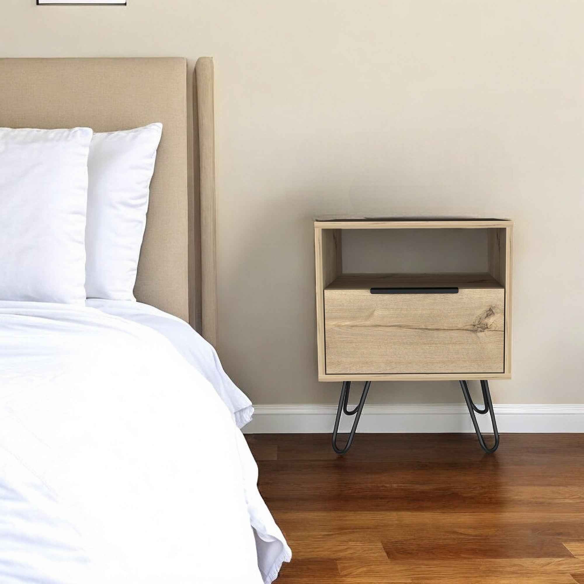 22" Oak Wood Nightstand