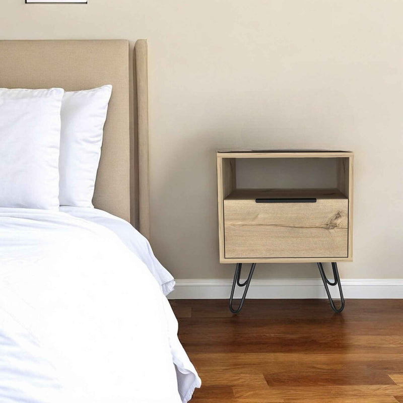 22" Oak Wood Nightstand