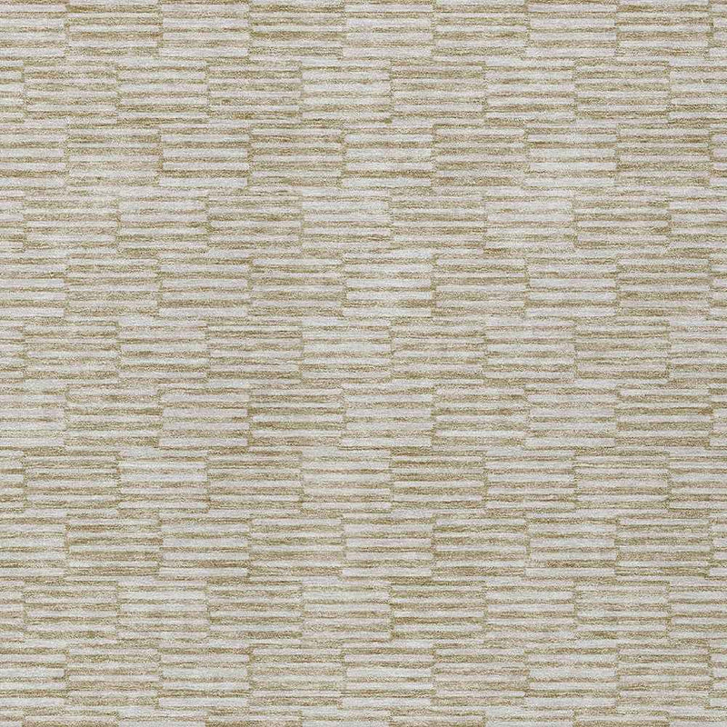10' X 14' Beige And Ivory Geometric Washable Indoor Outdoor Area Rug