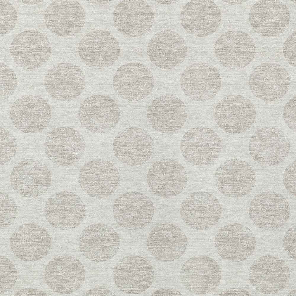 3' X 5' Ivory And Gray Polka Dot Washable Indoor Outdoor Area Rug