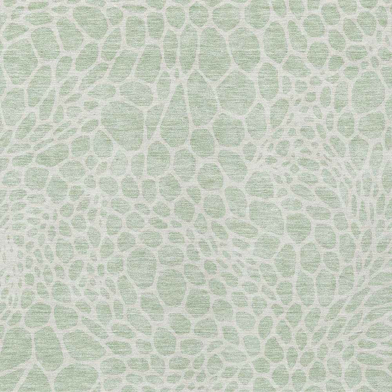 8' X 10' Mint Green And Ivory Geometric Washable Indoor Outdoor Area Rug